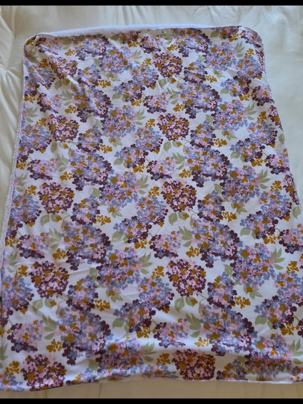 chick pea Purple Lavender Yellow Floral Cotton Throw